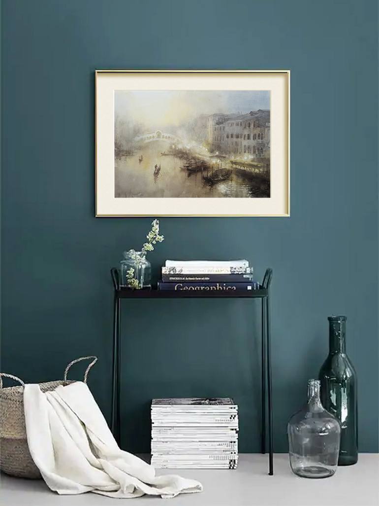 Original Illustration Landscape Painting by Valentyn Orikhovskyi