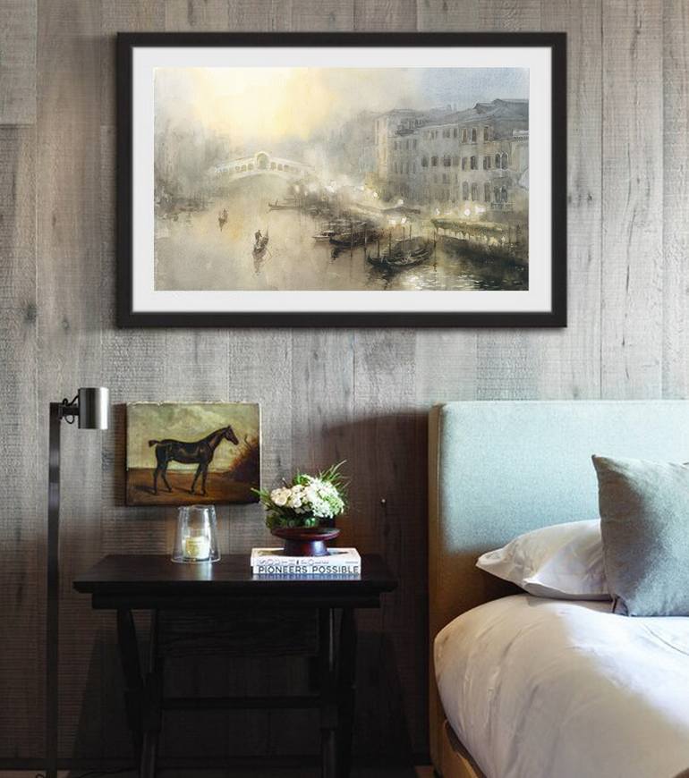 Original Illustration Landscape Painting by Valentyn Orikhovskyi