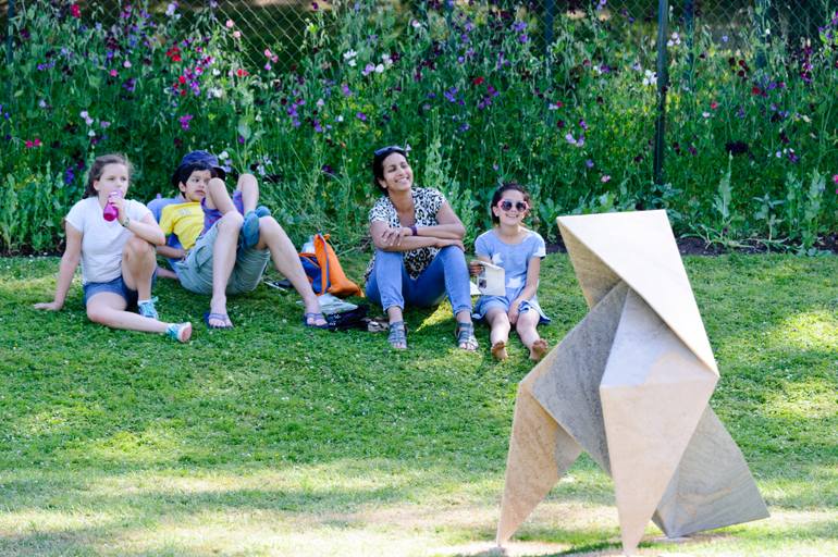 Original Minimalism Garden Sculpture by Regis Chaperon