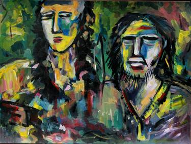Print of Abstract Expressionism Portrait Paintings by ANINDYA JASHU