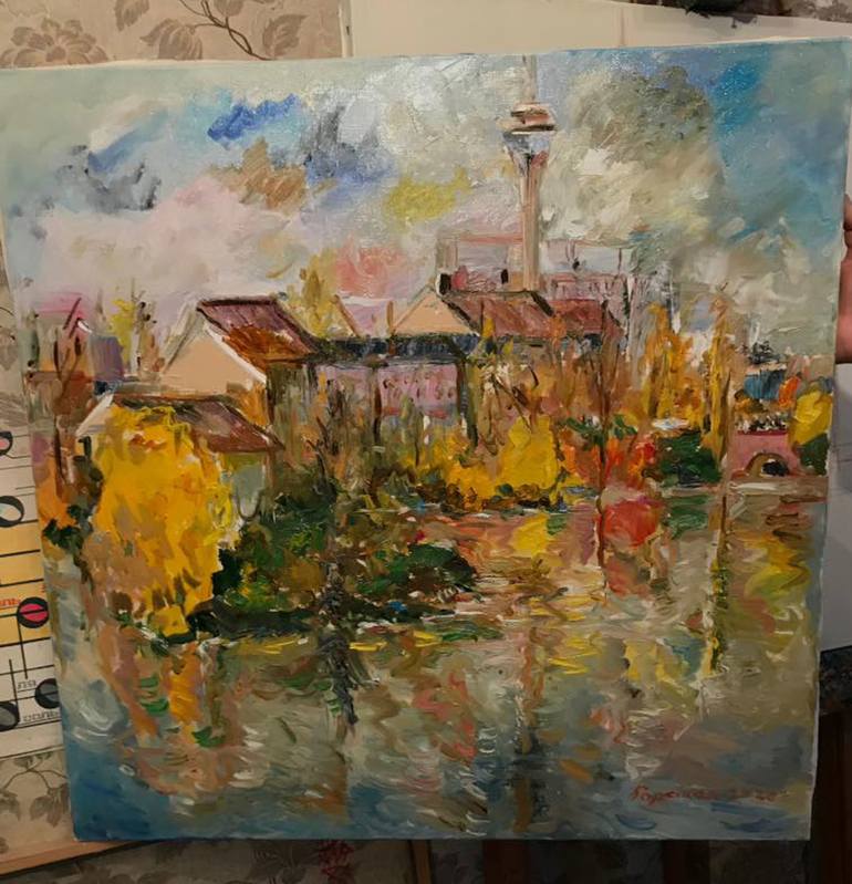 Original Expressionism Cities Painting by Karakhan S