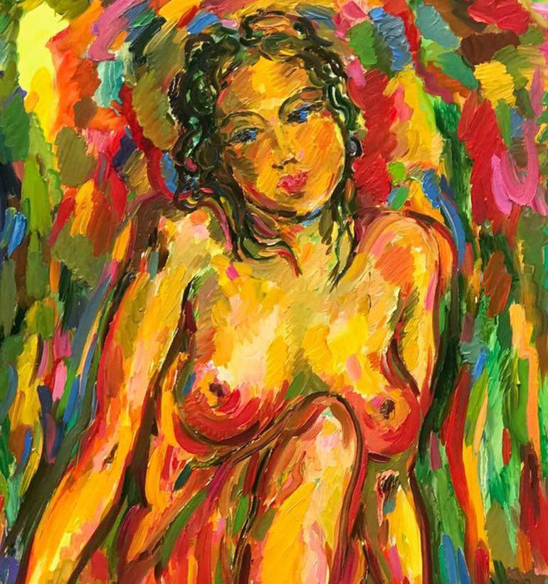 Original Expressionism Erotic Painting by Karakhan S