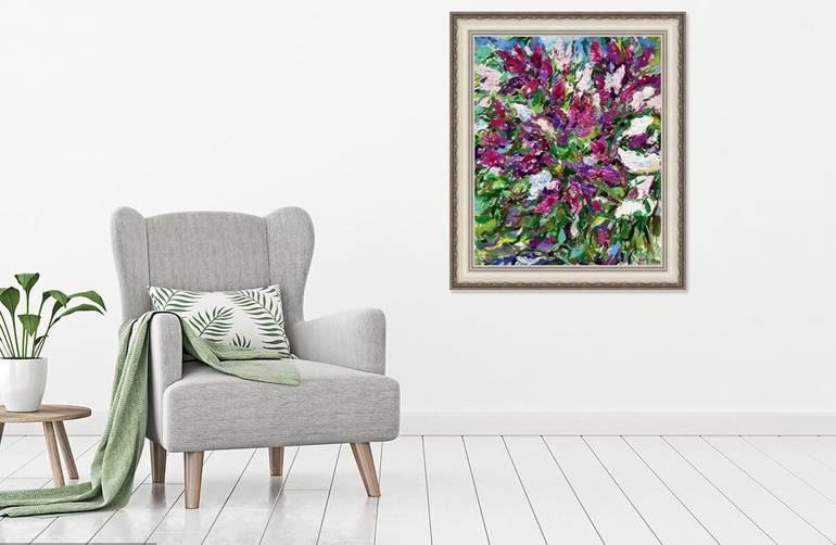 Original Impressionism Floral Painting by Karakhan S