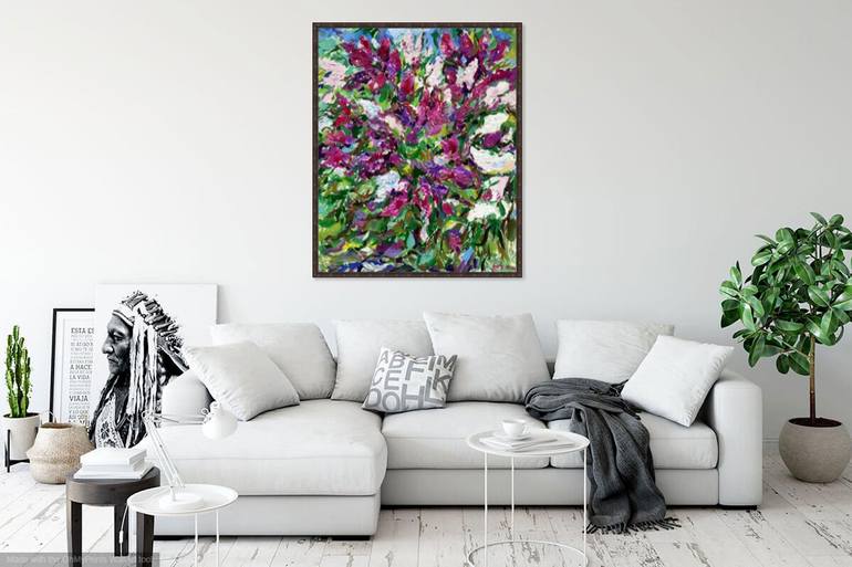 Original Impressionism Floral Painting by Karakhan S