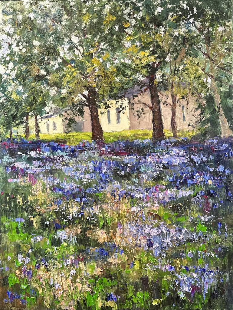 SPRING BLUEBELLS, Flower Watercolour Original Painting by