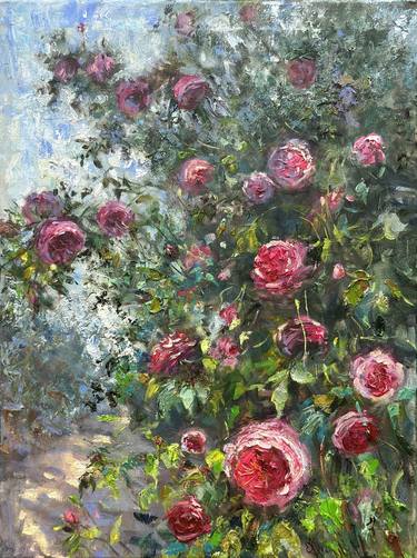 Original Fine Art Floral Painting by Eugenia Alekseyev