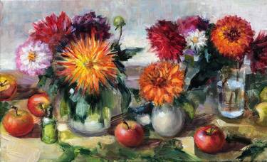Original Impressionism Floral Paintings by Eugenia Alekseyev