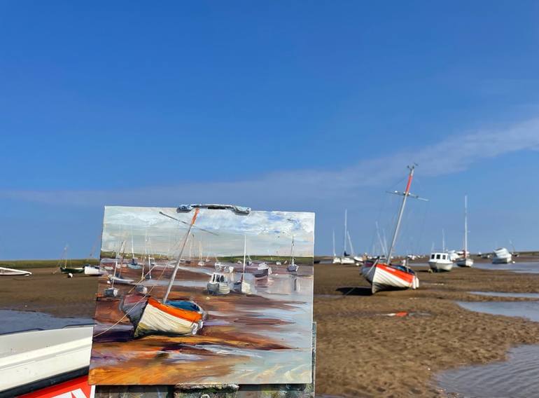 Original Expressionism Seascape Painting by Eugenia Alekseyev