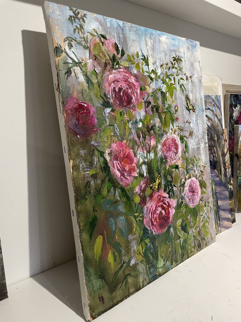 Original Expressionism Floral Painting by Eugenia Alekseyev