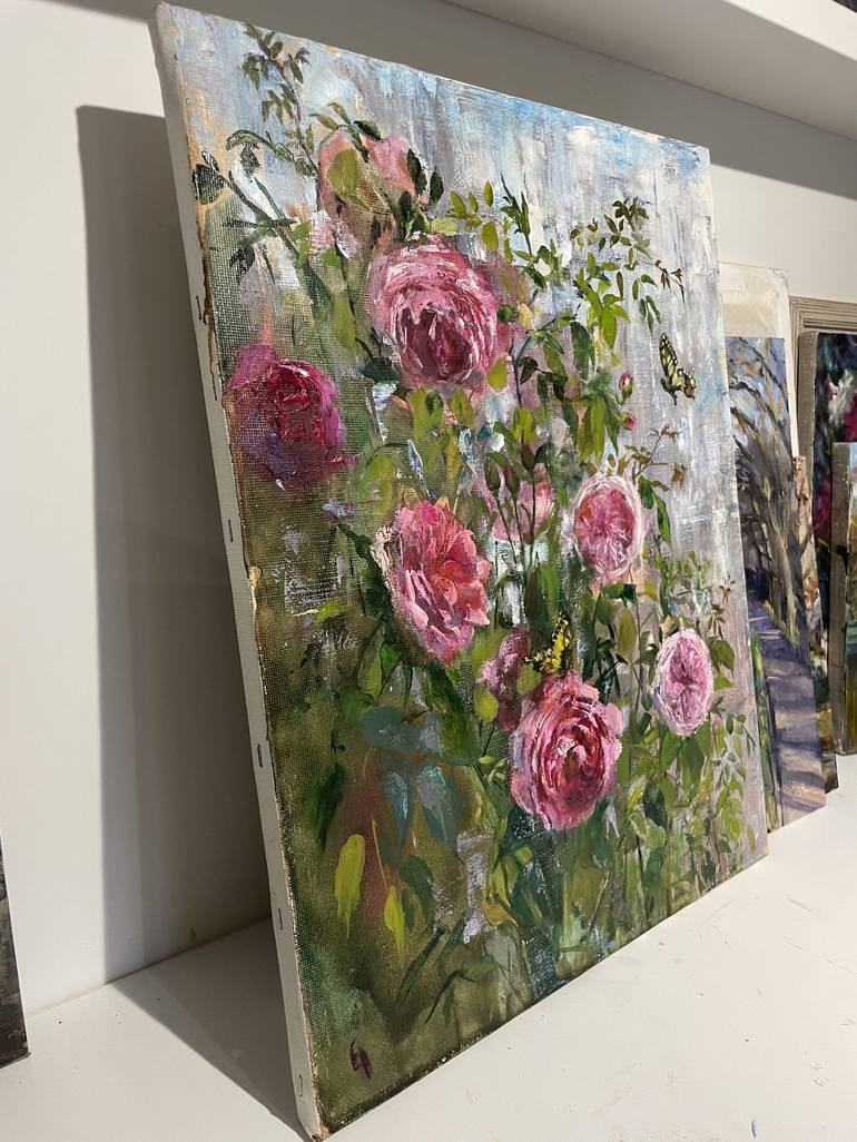 Original Figurative Floral Painting by Eugenia Alekseyev