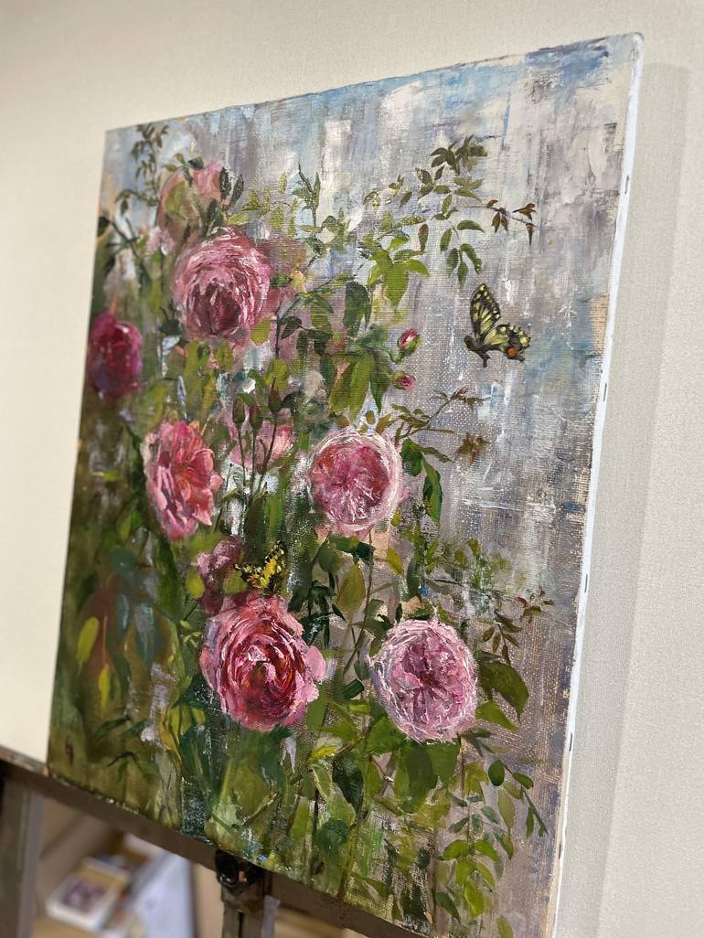 Original Figurative Floral Painting by Eugenia Alekseyev