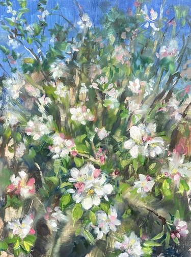 Apple Blossom, Spring Bloom, Flowers in Landscape thumb