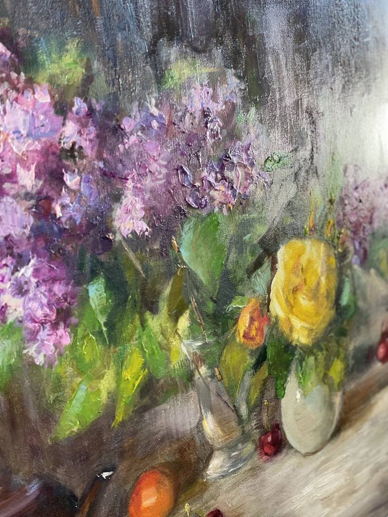 Original Floral Painting by Eugenia Alekseyev