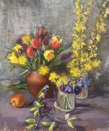 Original Fine Art Floral Paintings by Eugenia Alekseyev
