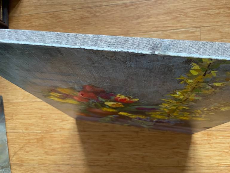 Original Figurative Floral Painting by Eugenia Alekseyev