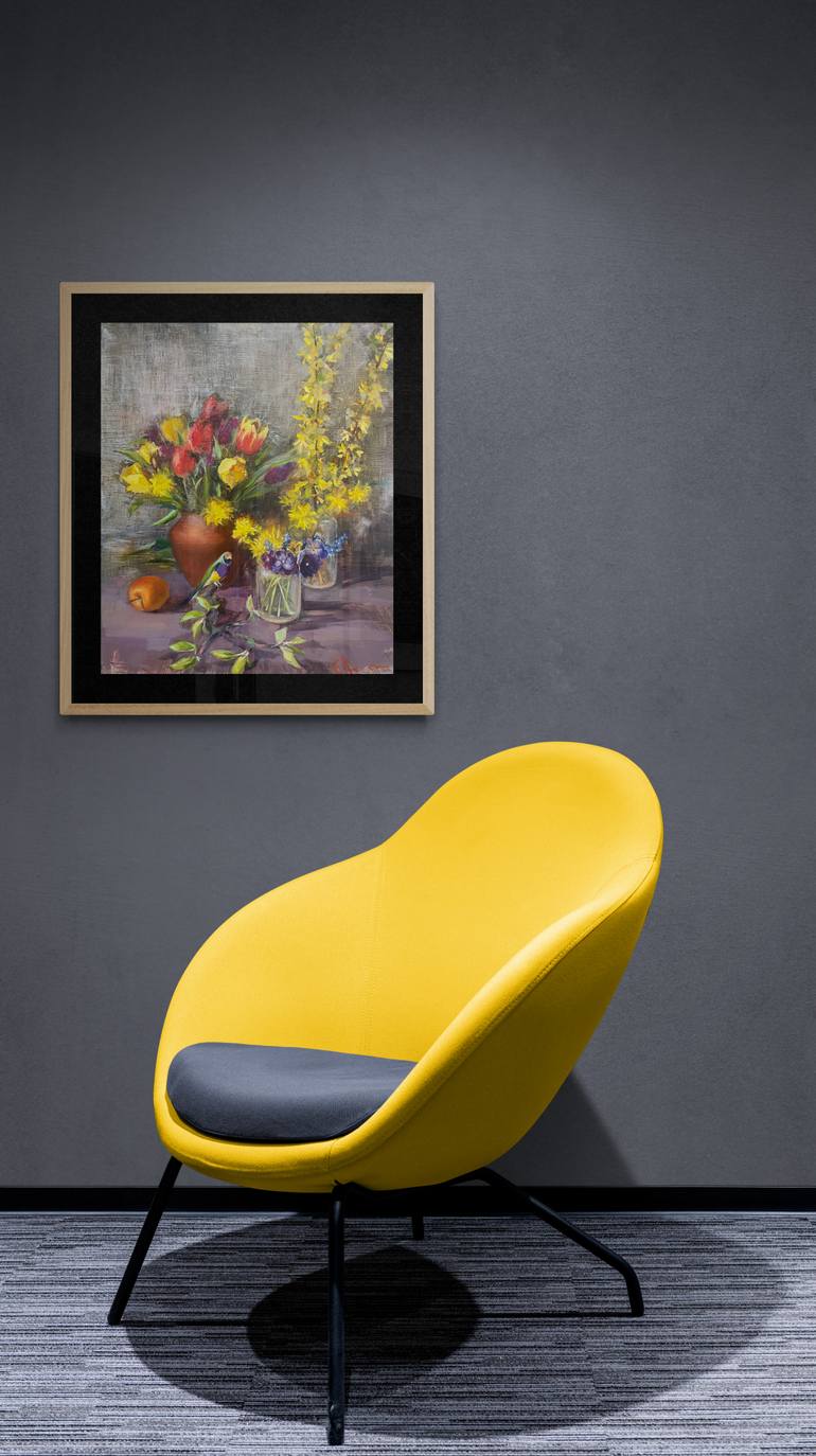 Original Figurative Floral Painting by Eugenia Alekseyev