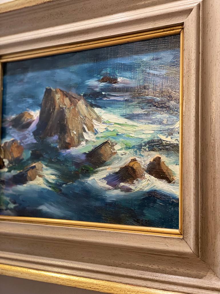 Original Expressionism Seascape Painting by Eugenia Alekseyev