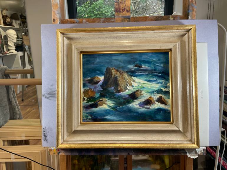 Original Expressionism Seascape Painting by Eugenia Alekseyev