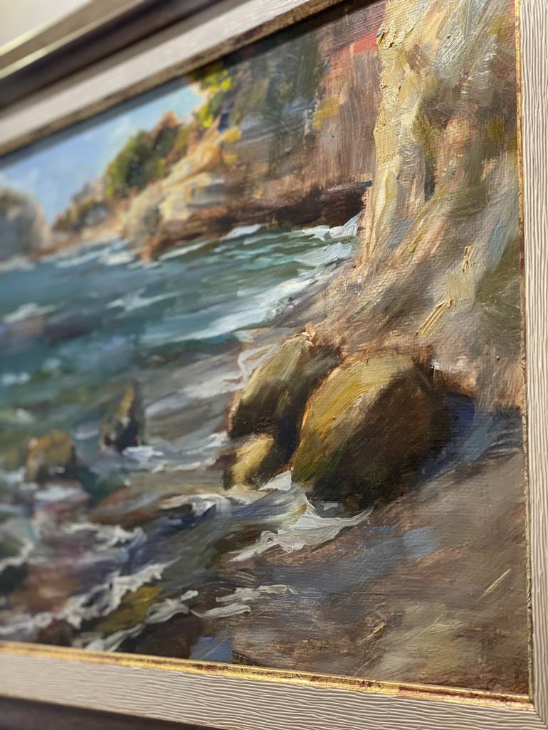 Original Figurative Seascape Painting by Eugenia Alekseyev