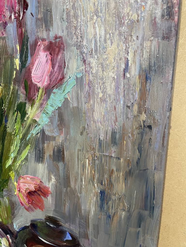 Original Expressionism Floral Painting by Eugenia Alekseyev