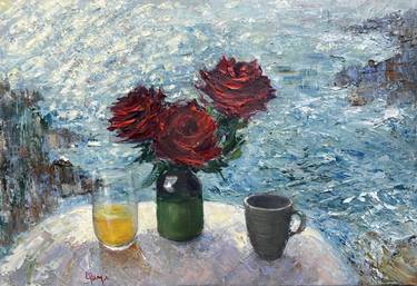 Original Expressionism Seascape Paintings by Eugenia Alekseyev