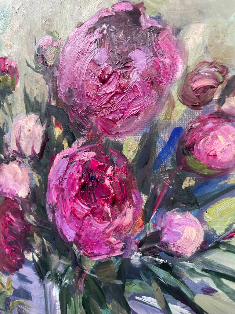 Original Figurative Floral Painting by Eugenia Alekseyev
