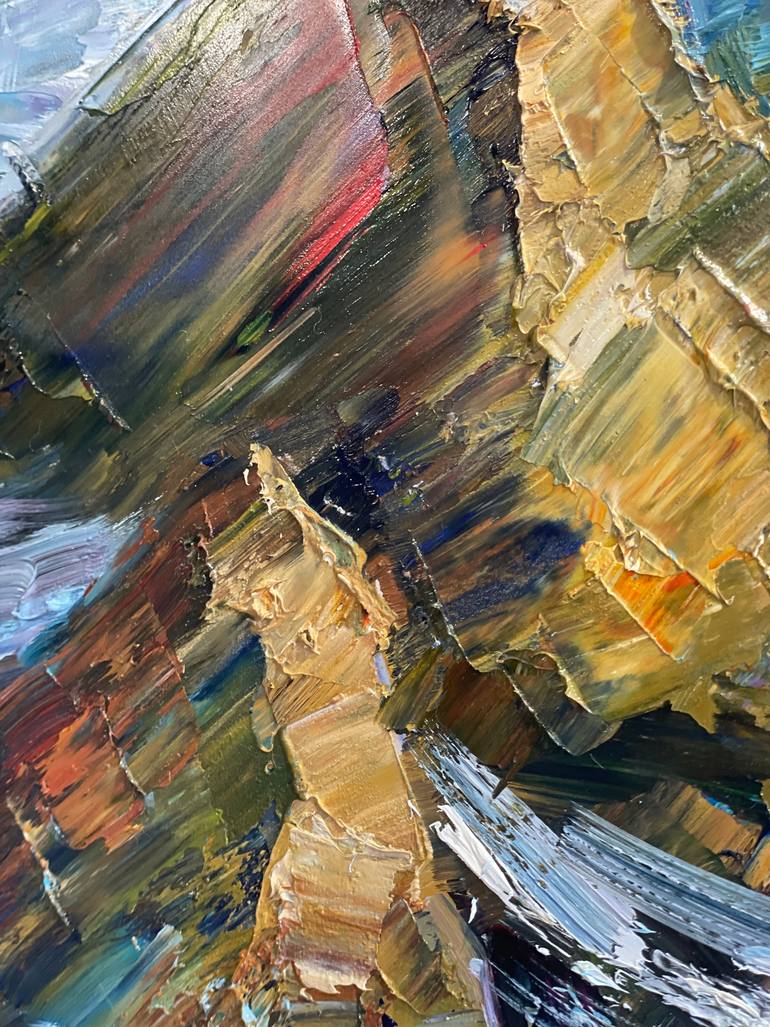 Original Abstract Seascape Painting by Eugenia Alekseyev
