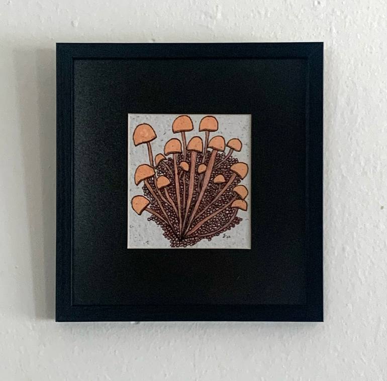 Original Abstract Nature Drawing by Elif Kemahlioglu