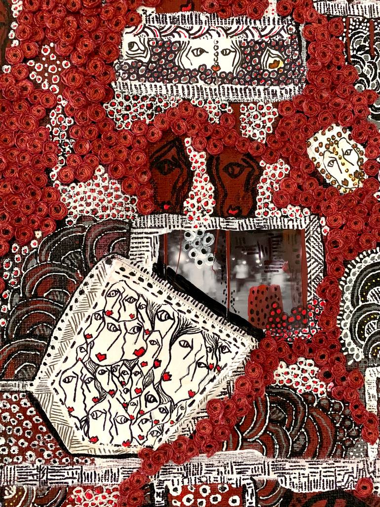 Original Figurative Abstract Collage by Elif Kemahlioglu