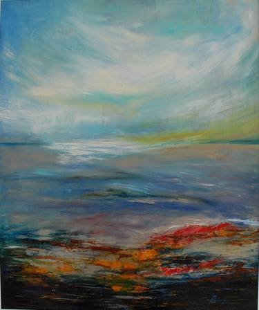 Original Abstract Expressionism Beach Paintings by Anila Dekovelli Ciccone