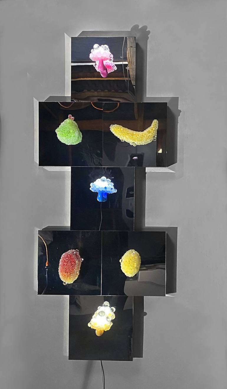 Original Abstract Light Sculpture by Gf  Studio