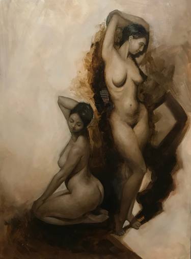 Original Nude Painting by Anastasiya CF
