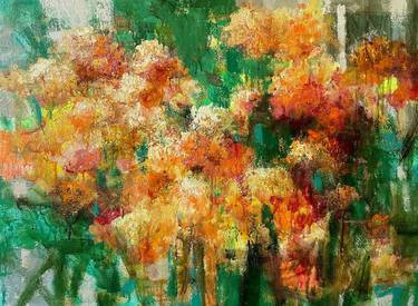 Original Abstract Botanic Paintings by Fakhriyya Aliyeva