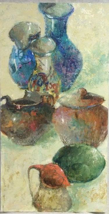 Original Still Life Paintings by Fakhriyya Aliyeva