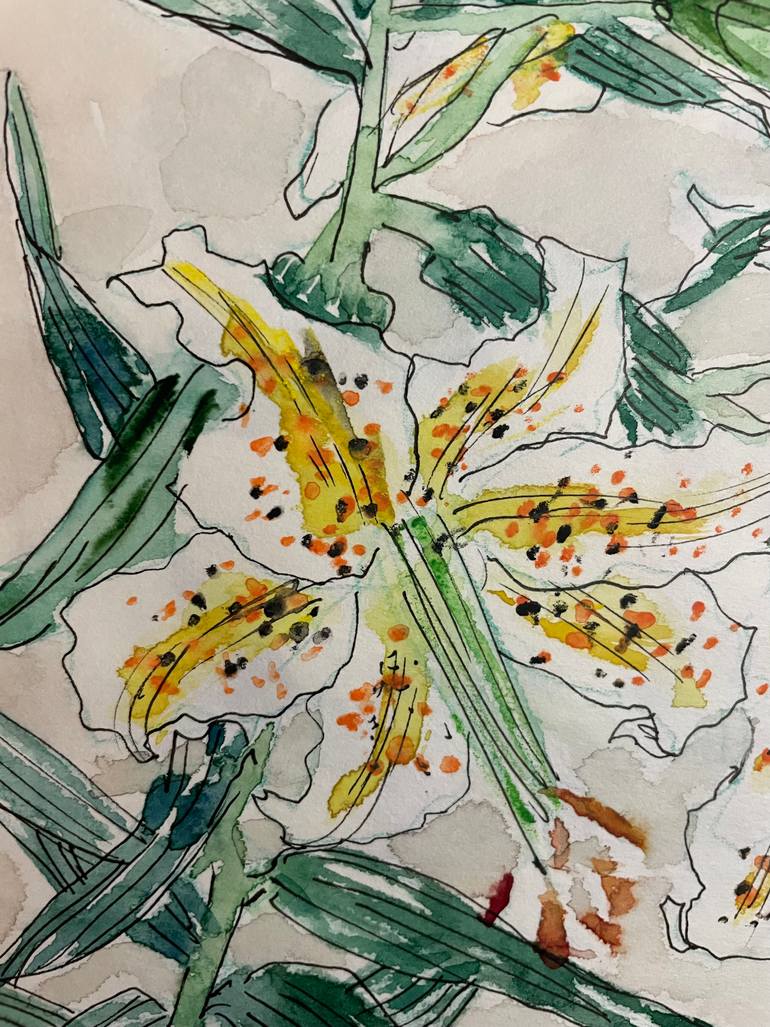 Original Illustration Botanic Painting by Fakhriyya Aliyeva