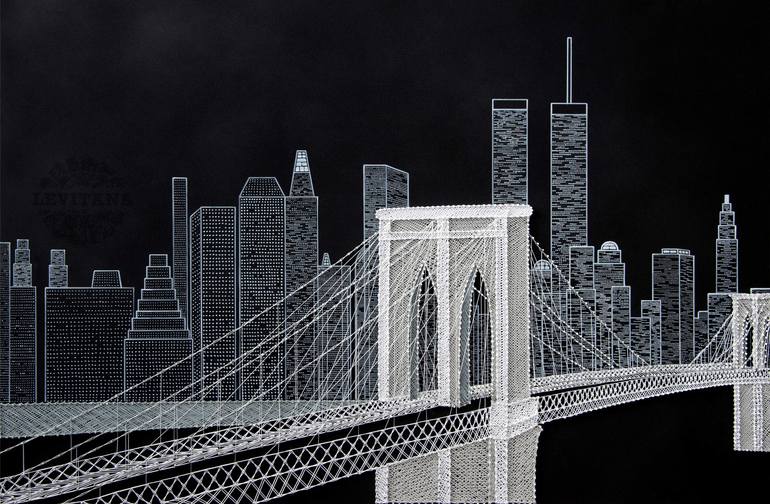 Original Art Deco Cities Paintings by Viktoriia Levitana