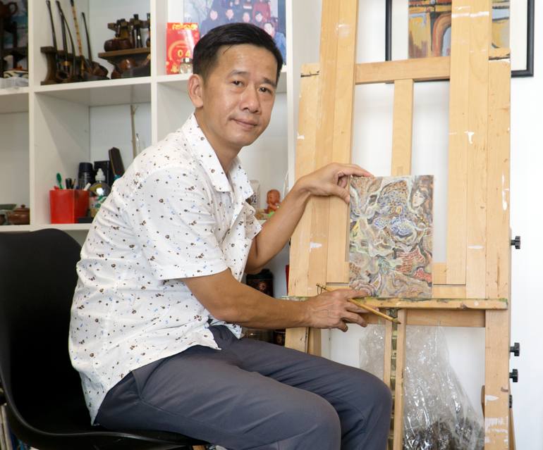 Original Abstract Women Painting by NguyễN ĐạI ThắNg
