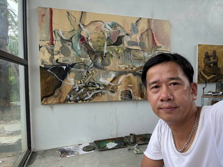 Original Abstract Painting by NguyễN ĐạI ThắNg
