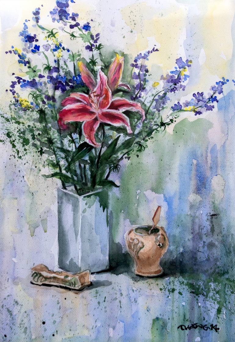 Still life with flowers: Nếu bạn yêu thích nghệ thuật và tìm kiếm sự hoàn hảo trong những tác phẩm nghệ thuật, hãy xem các bức tranh về cảnh đời sống với hoa. Những mảng màu sắc nổi bật và sự thật tại của hoa được thể hiện rất rõ ràng. Từng chuỗi hoa tươi được sắp xếp cẩn thận và kỹ lưỡng, tạo nên một bức tranh đầy sức sống và nghệ thuật.