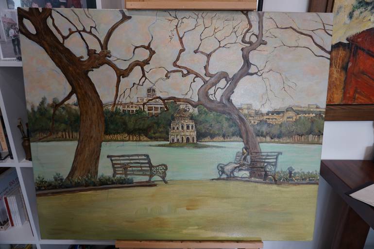 Original Realism Landscape Painting by NguyễN ĐạI ThắNg