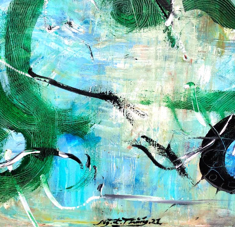 Original Abstract Expressionism Abstract Painting by NguyễN ĐạI ThắNg