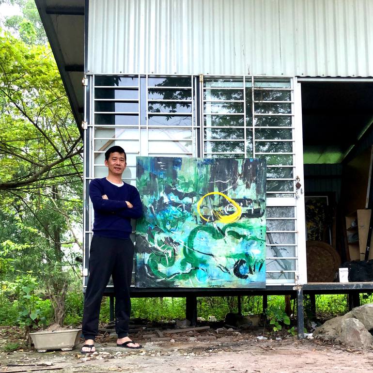 Original Abstract Expressionism Abstract Painting by NguyễN ĐạI ThắNg