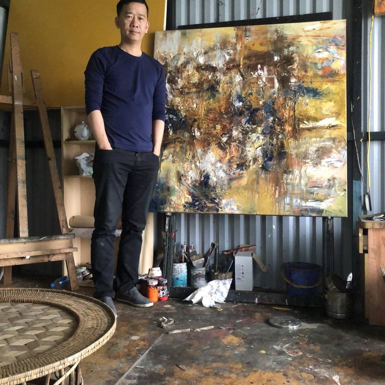 Original Abstract Expressionism Abstract Painting by Nguyễn Đại Thắng