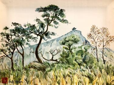 The arhat pine trees on Tay Yen Tu mountain image