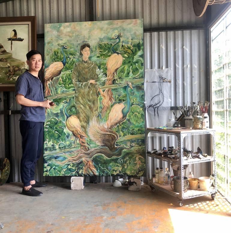 Original Conceptual Women Painting by Nguyễn Đại Thắng