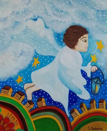 Original Illustration Children Paintings by Svetlana Bobariko