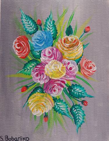Print of Folk Floral Paintings by Svetlana Bobariko