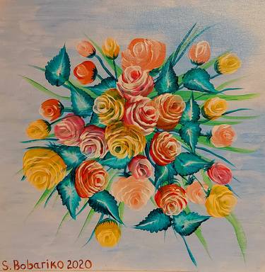 Print of Floral Paintings by Svetlana Bobariko