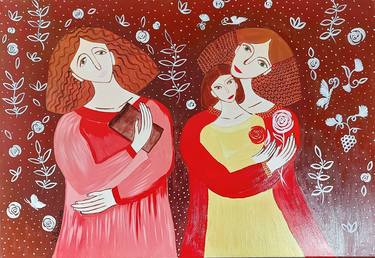 Print of Illustration Family Paintings by Svetlana Bobariko