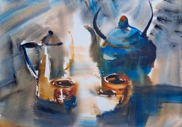 Original Abstract Food & Drink Paintings by Elena Genkin